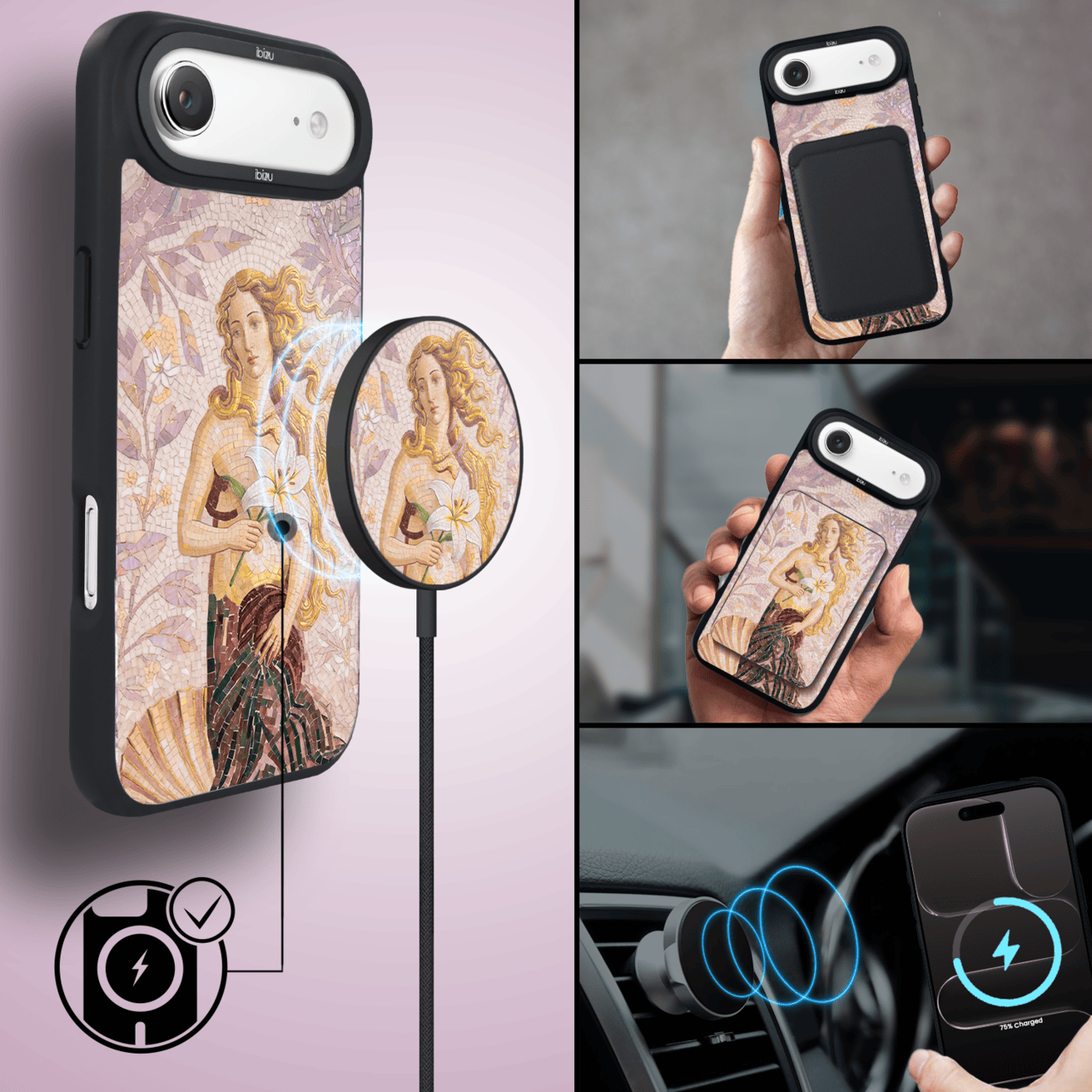 Etui do iPhone Air IBIZU DropGuard Matt z MagSafe, RIVIERA, Modern Classics, Narodziny Wenus (5)