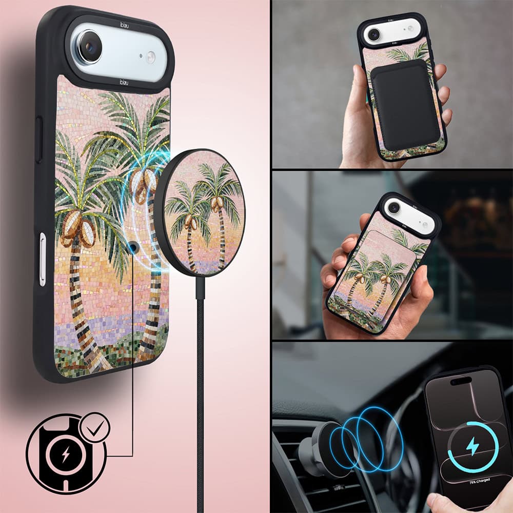 Etui do iPhone Air IBIZU DropGuard Matt z MagSafe, RIVIERA, Modern Classics, Sycylijska palma (4)