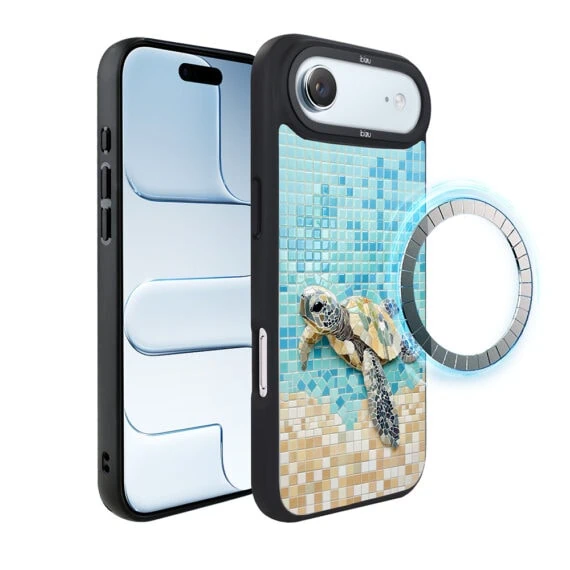 Etui do iPhone Air IBIZU DropGuard Matt z MagSafe, RIVIERA, Moderns Classics, Żółw Caretta (1)