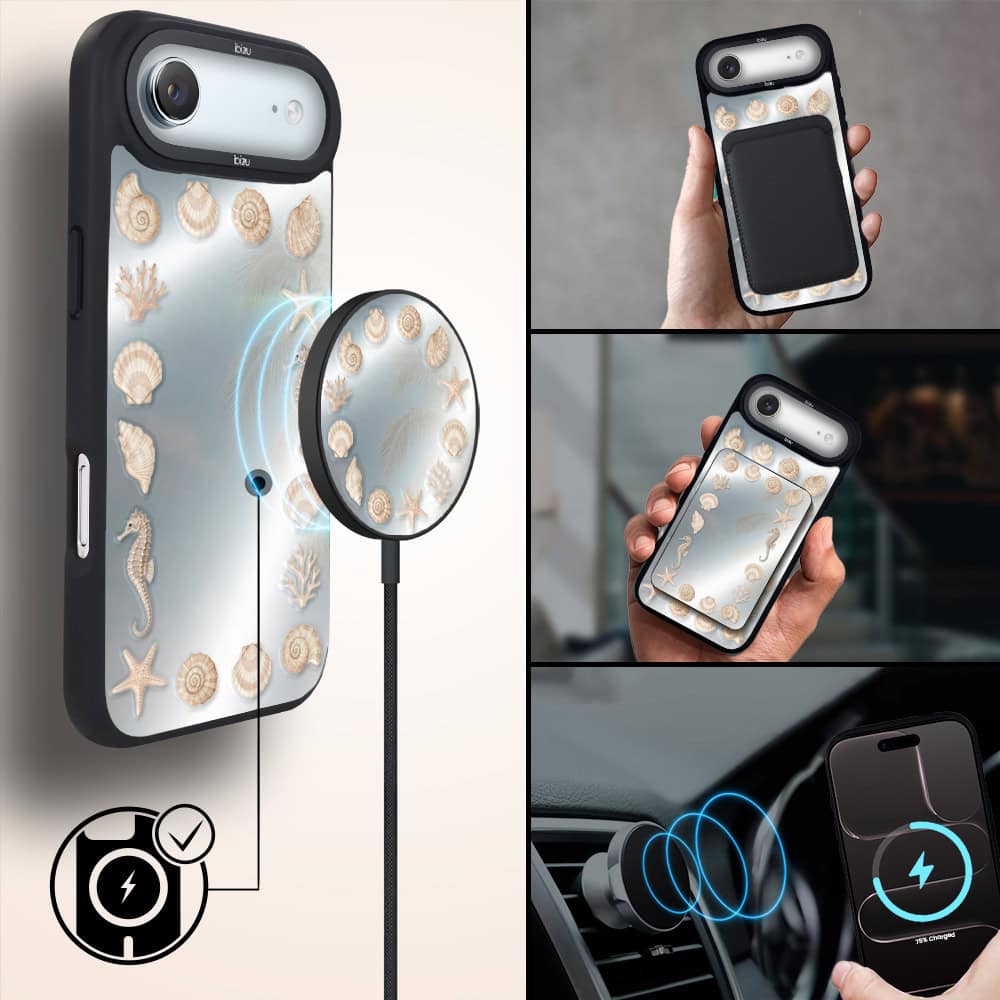 Etui do iPhone Air IBIZU DropGuard Matt z MagSafe, RIVIERA, Reflect, Muszelkowe lustro (5)