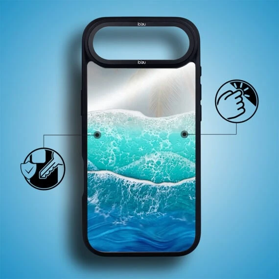 Etui do iPhone Air IBIZU DropGuard Matt z MagSafe, RIVIERA, Reflect, Szafirowy ocean (2)