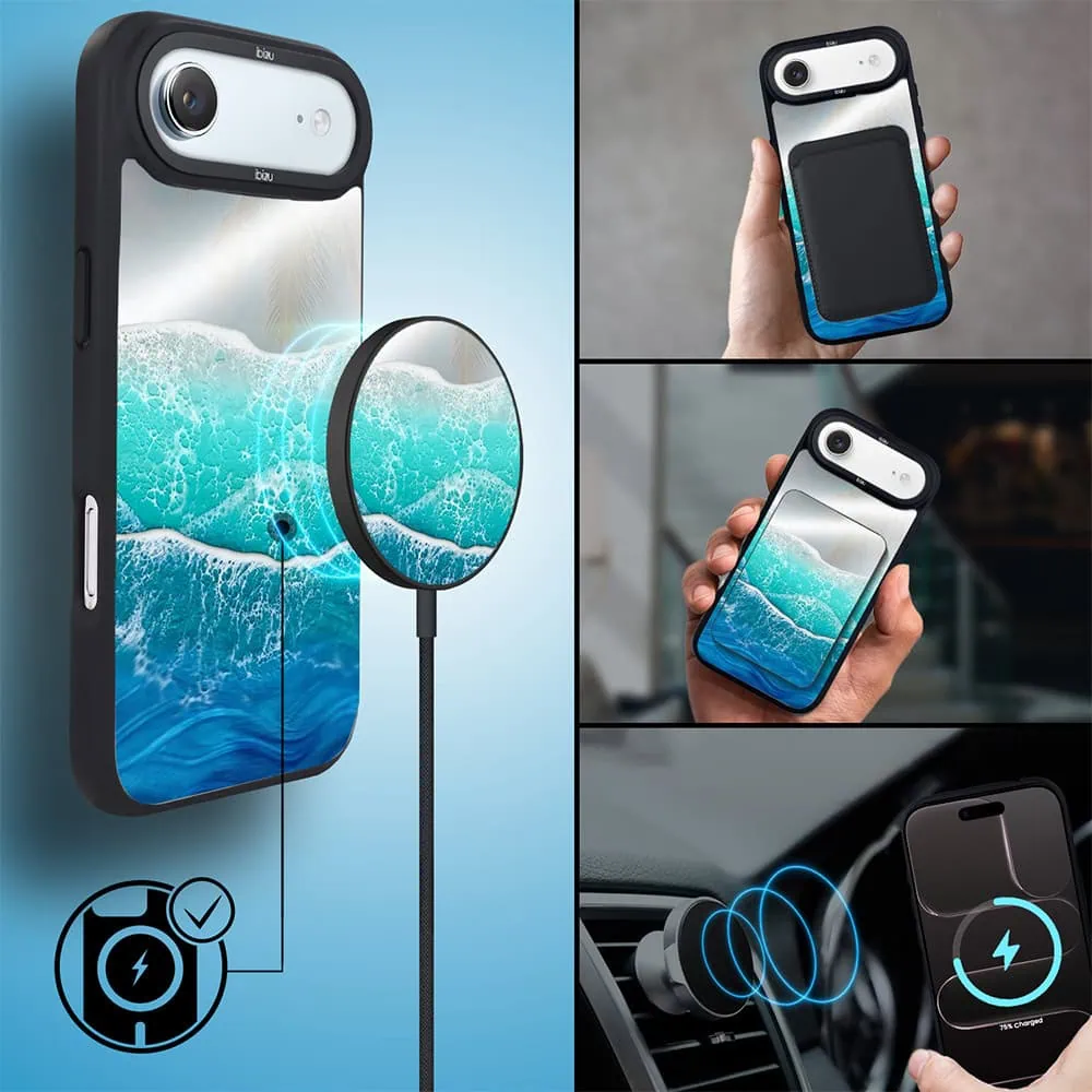 Etui do iPhone Air IBIZU DropGuard Matt z MagSafe, RIVIERA, Reflect, Szafirowy ocean (3)