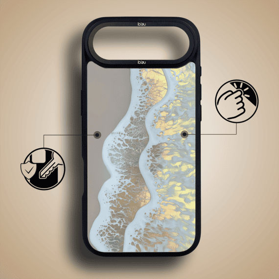 Etui do iPhone Air IBIZU DropGuard Matt z MagSafe, RIVIERA, Reflect, Złote wybrzeże (3)