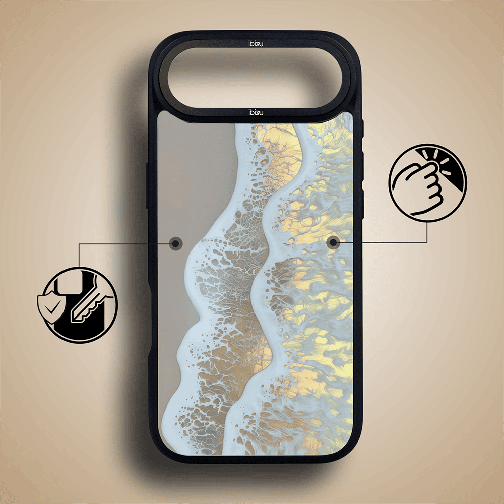 Etui do iPhone Air IBIZU DropGuard Matt z MagSafe, RIVIERA, Reflect, Złote wybrzeże (3)