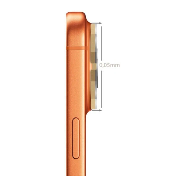 Metalowa osłona obiektywów szkło na aparat iPhone 17Pro złota 4