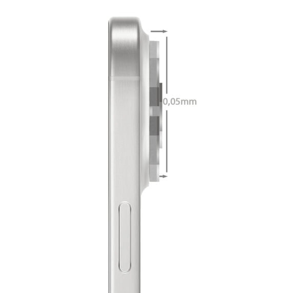 Metalowa osłona obiektywów szkło na aparat iPhone 17pro srebrne-4