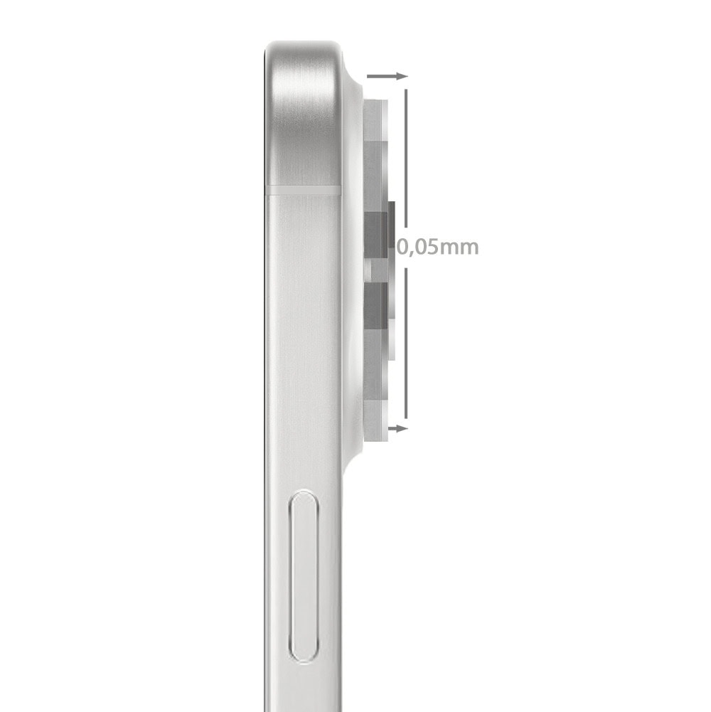 Metalowa osłona obiektywów szkło na aparat iPhone 17pro srebrne-4