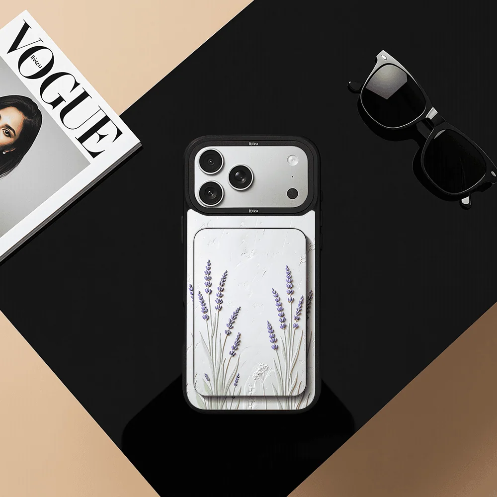 Zestaw IBIZU do iPhone 17 Pro Max etui i powerbank, Relief Garden, Prowansalska lawenda (2)