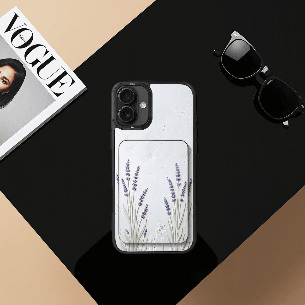 Zestaw IBIZU do iPhone 17 etui i powerbank, Relief Garden, Prowansalska lawenda (2)