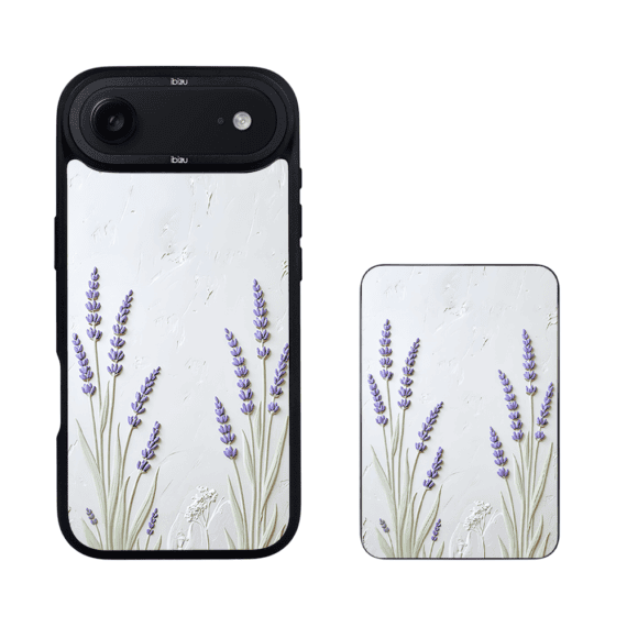 Zestaw IBIZU do iPhone Air etui i powerbank, Relief Garden, Prowansalska lawenda (2)