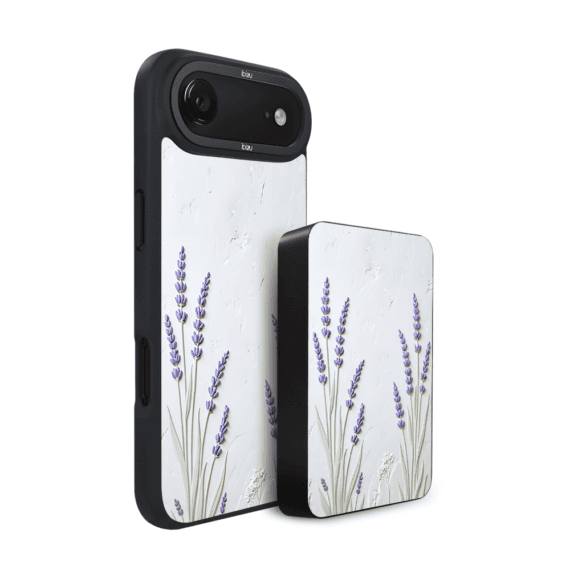 Zestaw IBIZU do iPhone Air etui i powerbank, Relief Garden, Prowansalska lawenda (4)