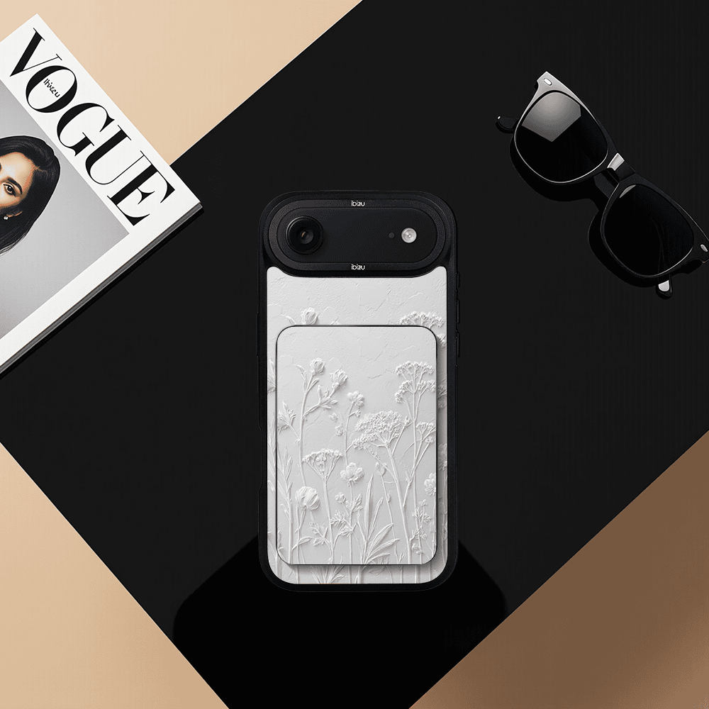 Zestaw IBIZU do iPhone Air etui i powerbank, Relief Garden, Suszone kwiaty polne (2)