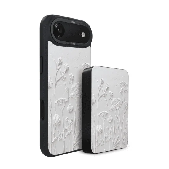 Zestaw IBIZU do iPhone Air etui i powerbank, Relief Garden, Suszone kwiaty polne (3)