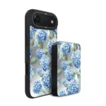 Zestaw IBIZU do iPhone Air etui i powerbank, Relief Garden, Szafirowa hortensja (4)