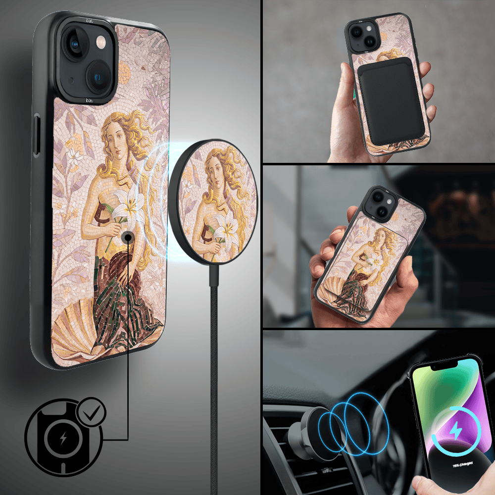 Etui do iPhone 14 IBIZU DropGuard Matt z MagSafe, RIVIERA, Modern Classics, Narodziny Wenus (5)