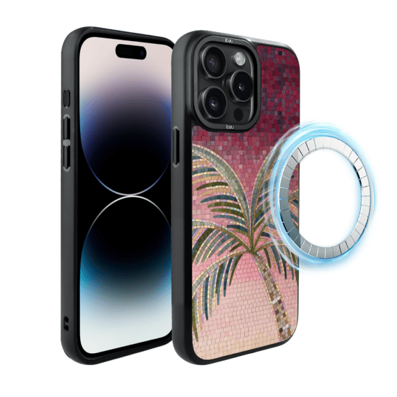Etui do iPhone 14 Pro Max IBIZU DropGuard Matt z MagSafe, RIVIERA, Modern Classics, Kalabryjska Palma (3)