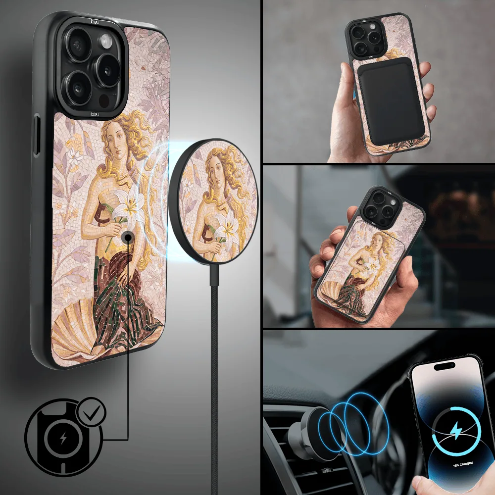 Etui do iPhone 14 Pro Max IBIZU DropGuard Matt z MagSafe, RIVIERA, Modern Classics, Narodziny Wenus (6)