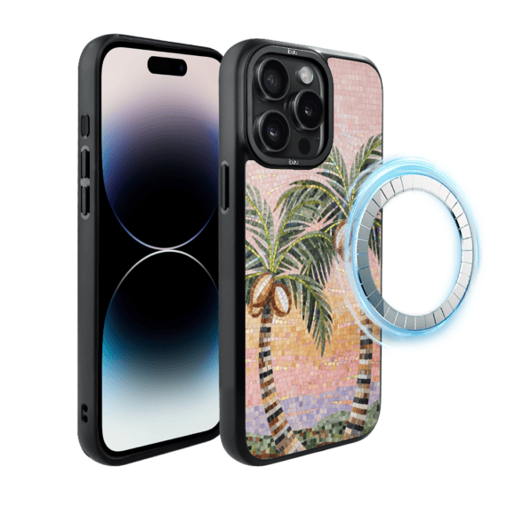 Etui do iPhone 14 Pro Max IBIZU DropGuard Matt z MagSafe, RIVIERA, Modern Classics, Sycylijska palma (3)