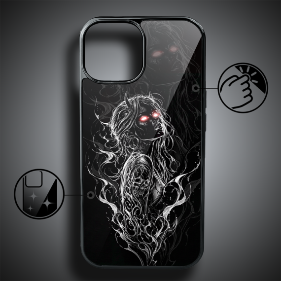 Etui do iPhone 15, Elite Glass, szklany tył, Nocturne, Lilith2