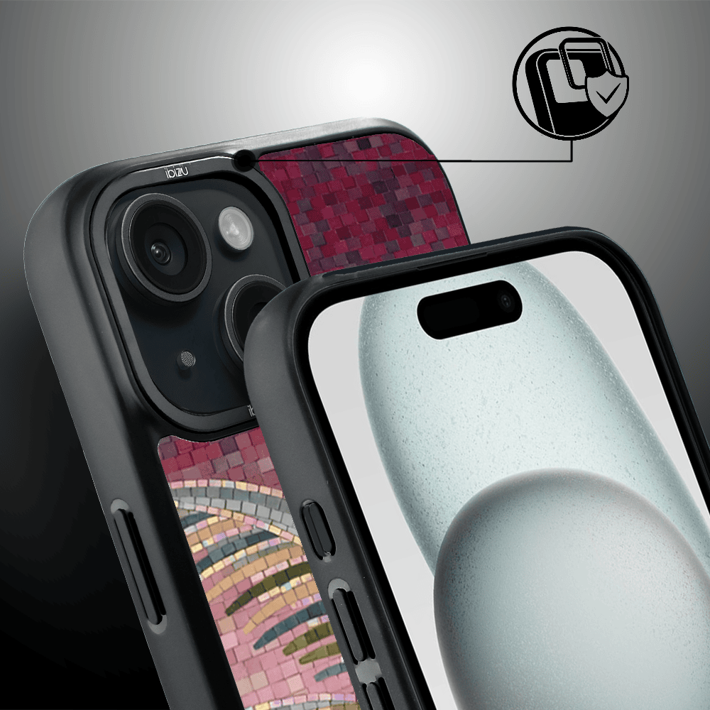 Etui do iPhone 15 IBIZU DropGuard Matt z MagSafe, RIVIERA, Modern Classics, Kalabryjska Palma (6)