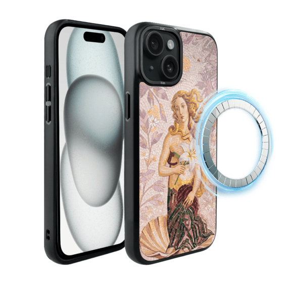 Etui do iPhone 15 IBIZU DropGuard Matt z MagSafe, RIVIERA, Modern Classics, Narodziny Wenus (2)