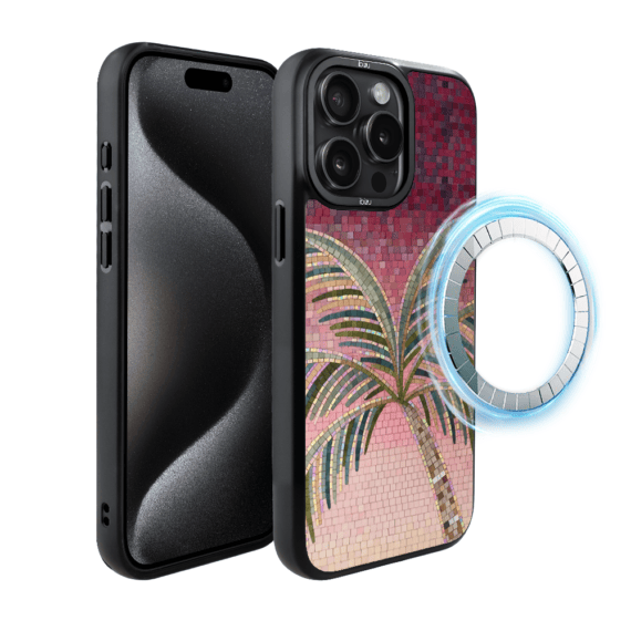 Etui do iPhone 15 Pro Max IBIZU DropGuard Matt z MagSafe, RIVIERA, Modern Classics, Kalabryjska Palma (2)