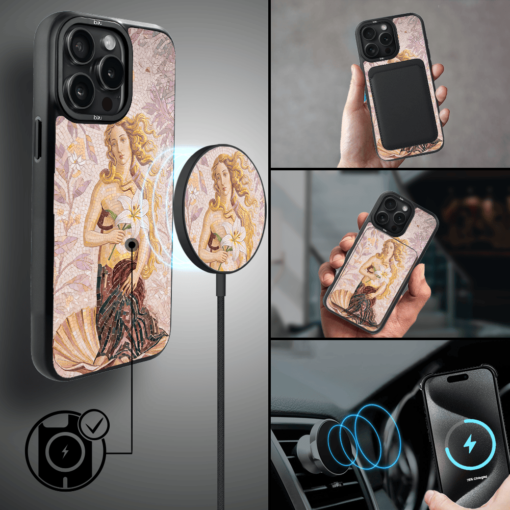 Etui do iPhone 15 Pro Max IBIZU DropGuard Matt z MagSafe, RIVIERA, Modern Classics, Narodziny Wenus (7)