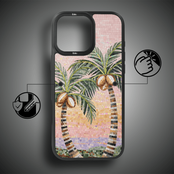 Etui do iPhone 15 Pro Max IBIZU DropGuard Matt z MagSafe, RIVIERA, Modern Classics, Sycylijska palma (3)