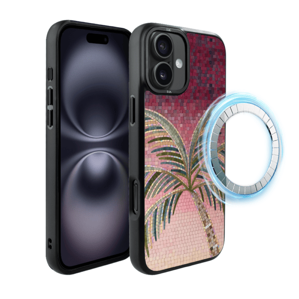 Etui do iPhone 16 Plus IBIZU DropGuard Matt z MagSafe, RIVIERA, Modern Classics, Kalabryjska Palma
