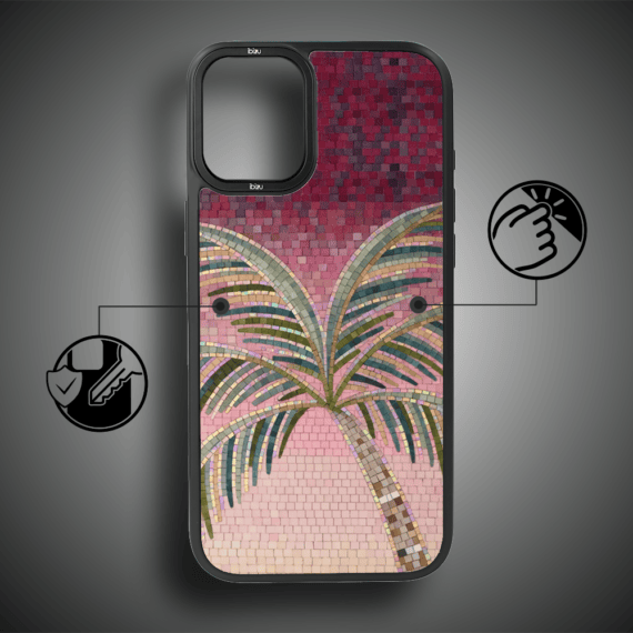 Etui do iPhone 16 IBIZU DropGuard Matt z MagSafe, RIVIERA, Modern Classics, Kalabryjska Palma (3)