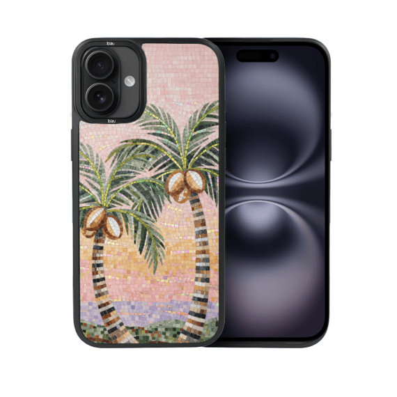 Etui do iPhone 16 IBIZU DropGuard Matt z MagSafe, RIVIERA, Modern Classics, Sycylijska palma (5)