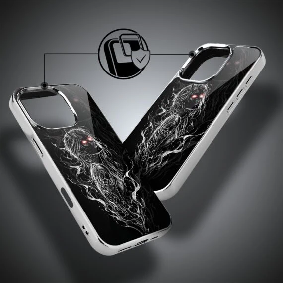 Etui do iPhone 16 Pro, Elite Glass z MagSafe, szklany tył, Nocturne, Lilith, srebrne (4)