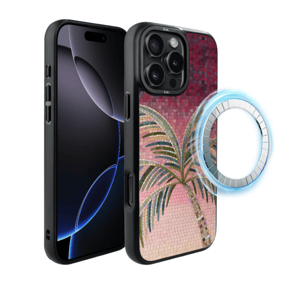 Etui do iPhone 16 Pro Max IBIZU DropGuard Matt z MagSafe, RIVIERA, Modern Classics, Kalabryjska Palma (2)