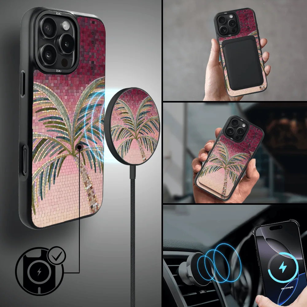 Etui do iPhone 16 Pro Max IBIZU DropGuard Matt z MagSafe, RIVIERA, Modern Classics, Kalabryjska Palma (5)