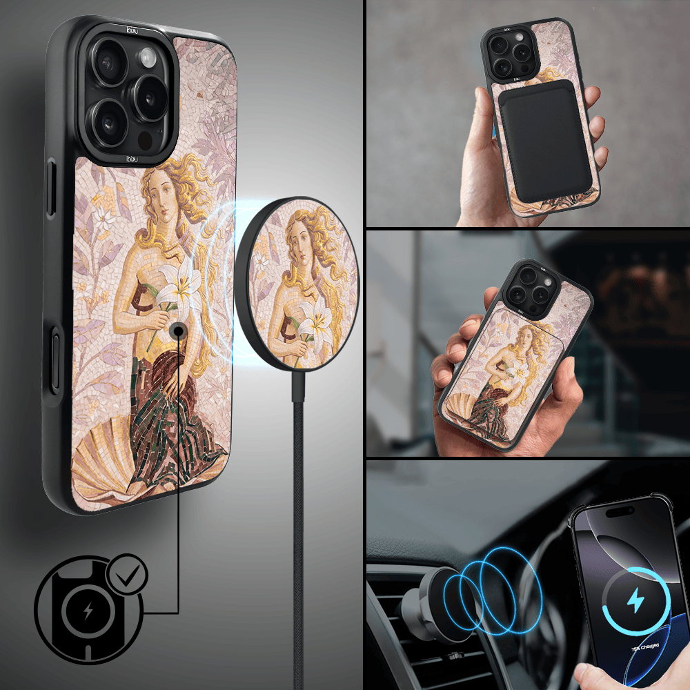 Etui do iPhone 16 Pro Max IBIZU DropGuard Matt z MagSafe, RIVIERA, Modern Classics, Narodziny Wenus (5)