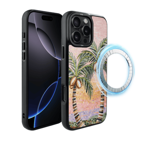 Etui do iPhone 16 Pro Max IBIZU DropGuard Matt z MagSafe, RIVIERA, Modern Classics, Sycylijska palma (2)