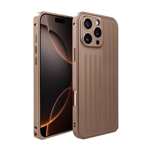 Etui do iPhone 16 Pro Max Metal Supreme, metalowa ramka i tył, pustynny brąz