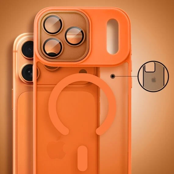 Etui do iPhone 17 Pro Color Flush z Magsafe, z osłoną aparatu, pomarańczowe (4)
