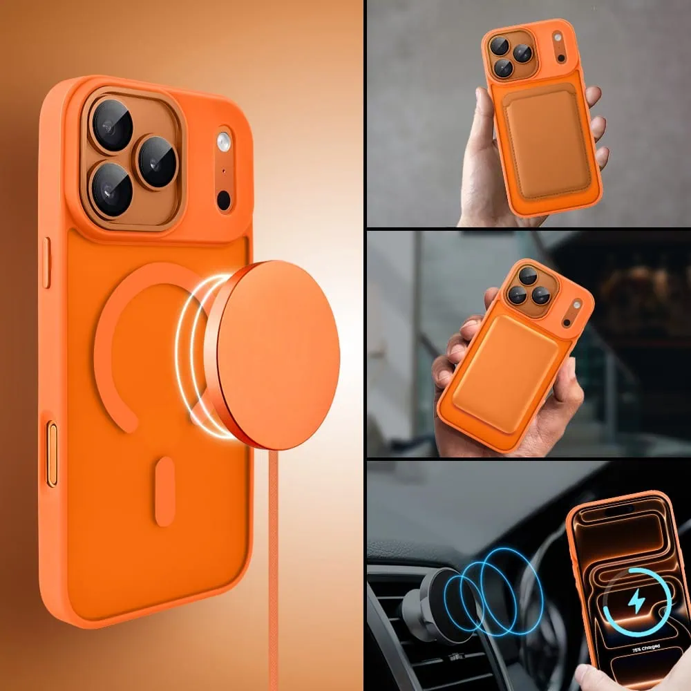 Etui do iPhone 17 Pro Color Flush z Magsafe, z osłoną aparatu, pomarańczowe (8)
