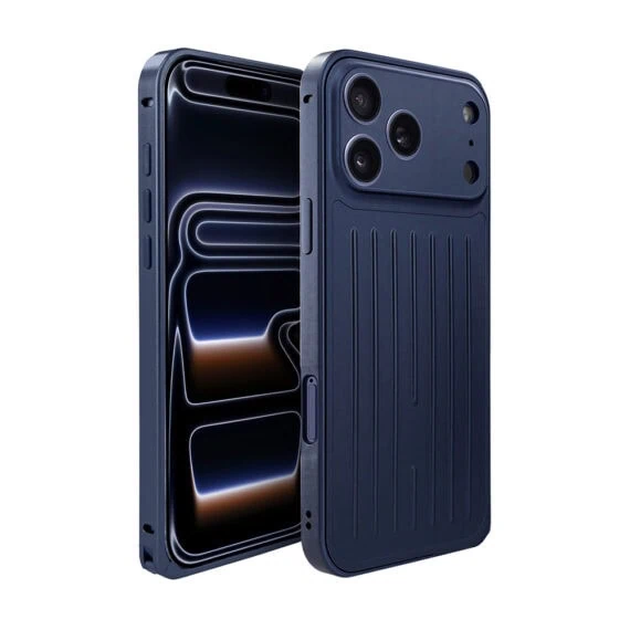 Etui do iPhone 17 Pro Max Metal Supreme, metalowa ramka i tył, granatowe (1)