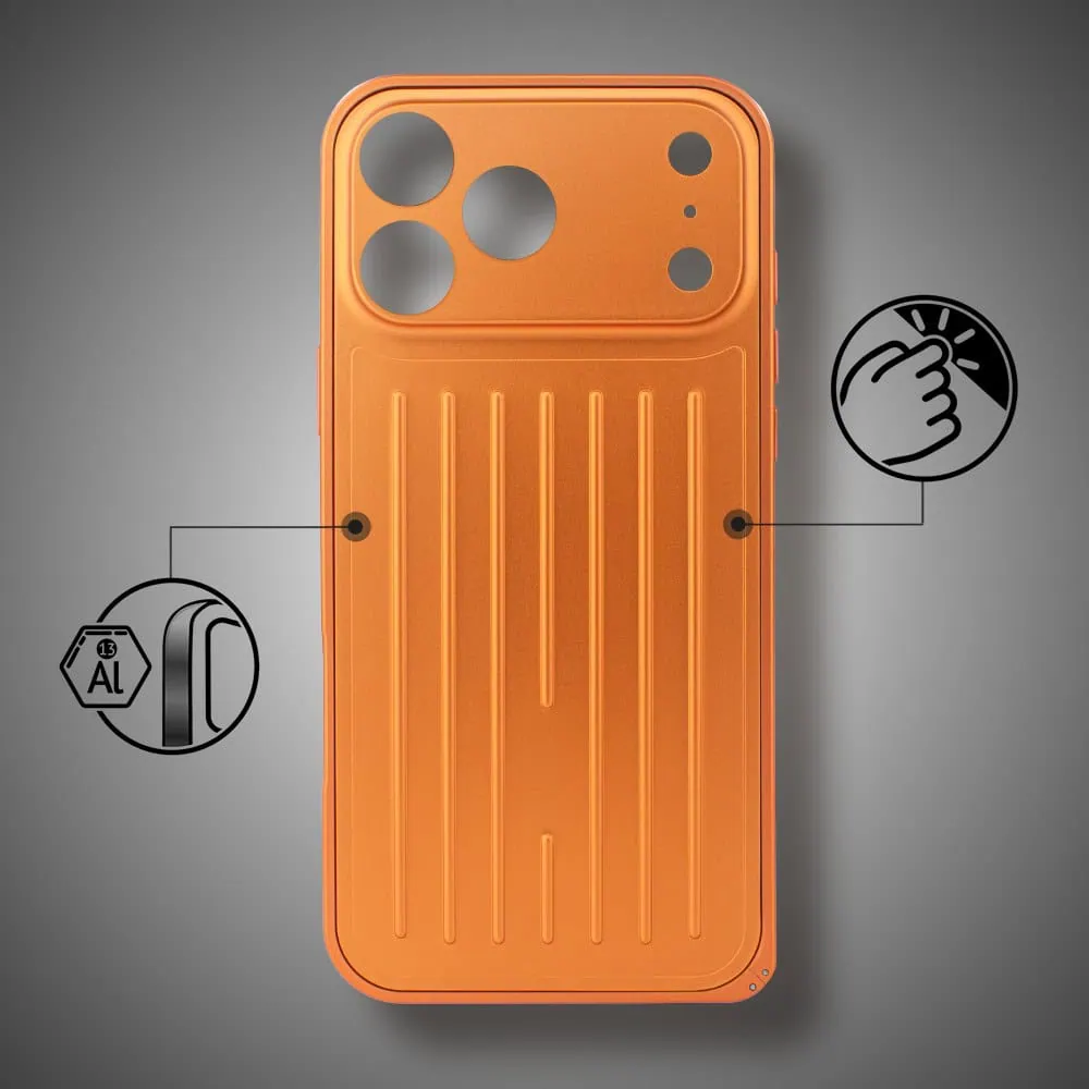 Etui do iPhone 17 Pro Max metalowe, pomarańczowe3