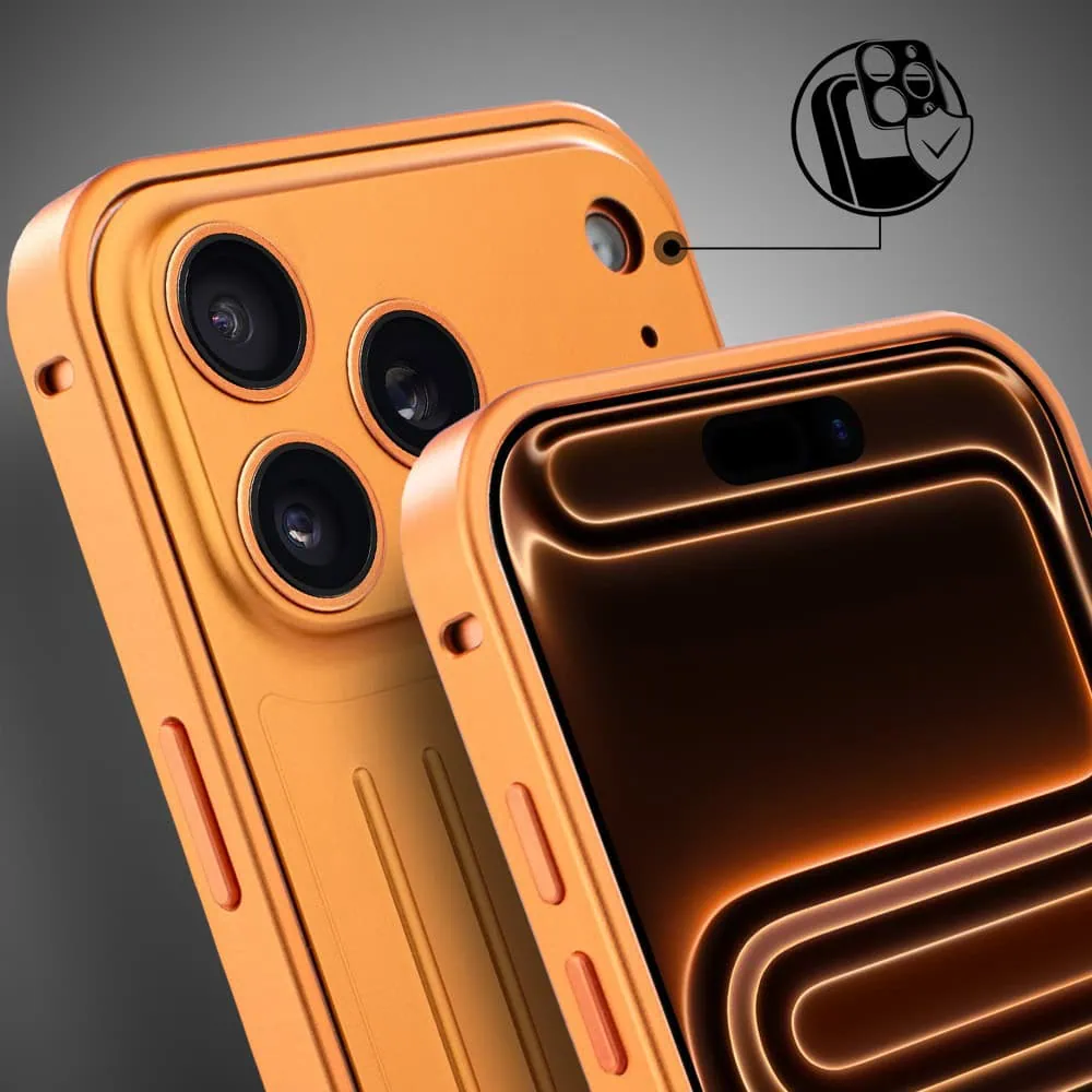 Etui do iPhone 17 Pro Max metalowe, pomarańczowe6