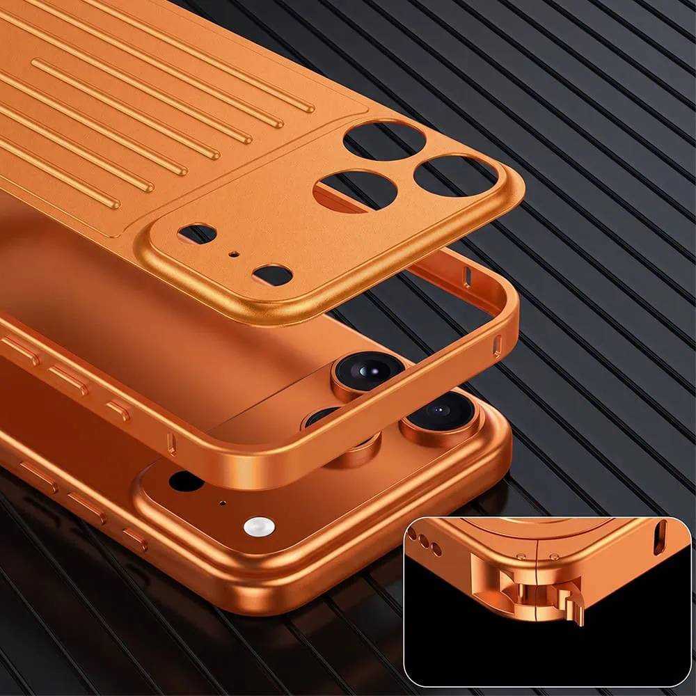 Etui do iPhone 17 Pro Max metalowe, pomarańczowe8