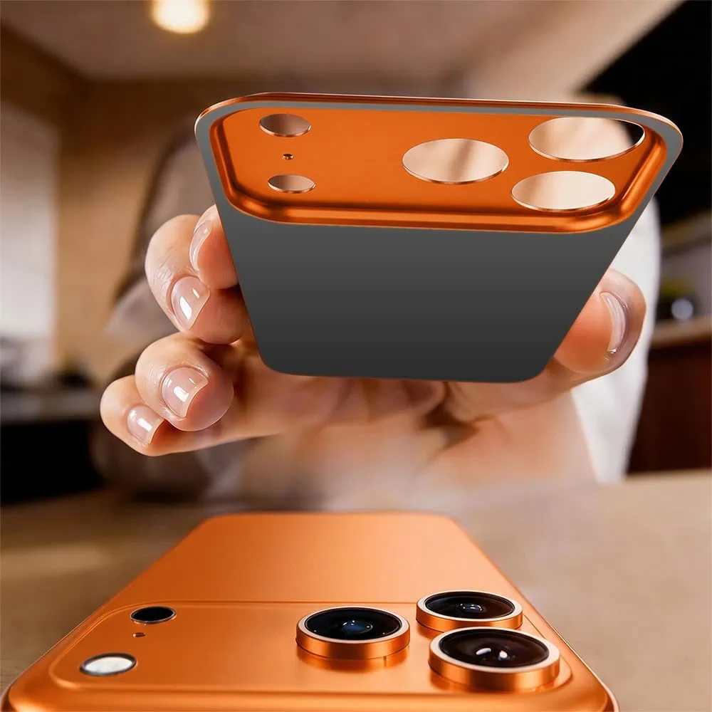 Etui do iPhone 17 Pro Max metalowe, pomarańczowe9