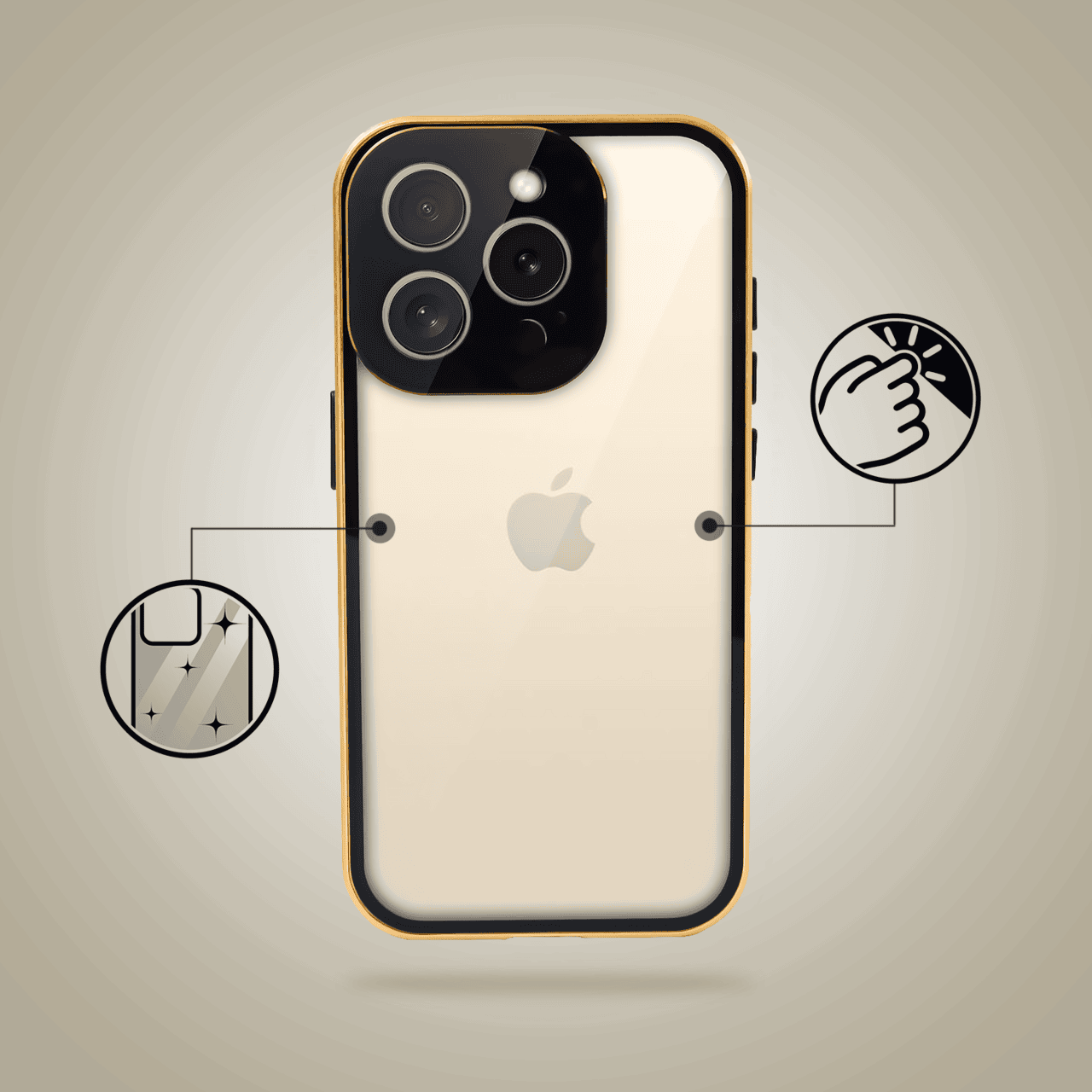 Obudowa do iPhone 14 Pro, podwójna szyba i aluminium 360° przód + tył magnetyczna, z osłoną aparatu, złota4