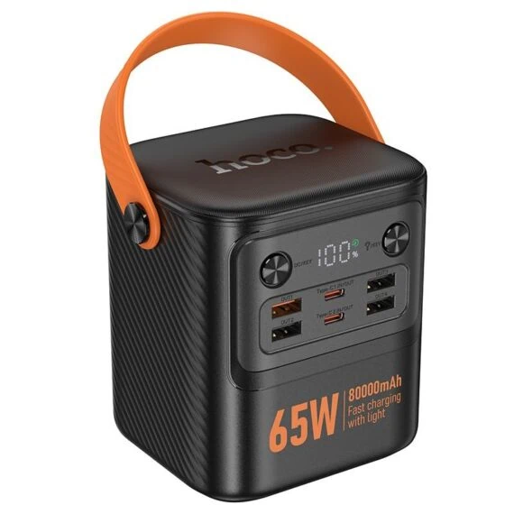 Power Bank 80000mAh z uchwytem, duża pojemność, cyfrowy wyświetlacz, lampa LED, złącza USBUSB typ C (7)