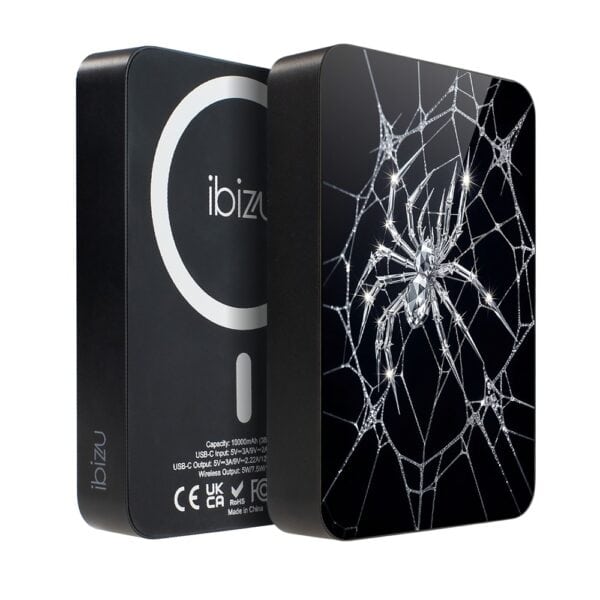 Powerbank IBIZU MagPower 10k do iPhone z MagSafe, solidny, aluminiowy, 10 000 mAh, Kryształowy pająk (1)