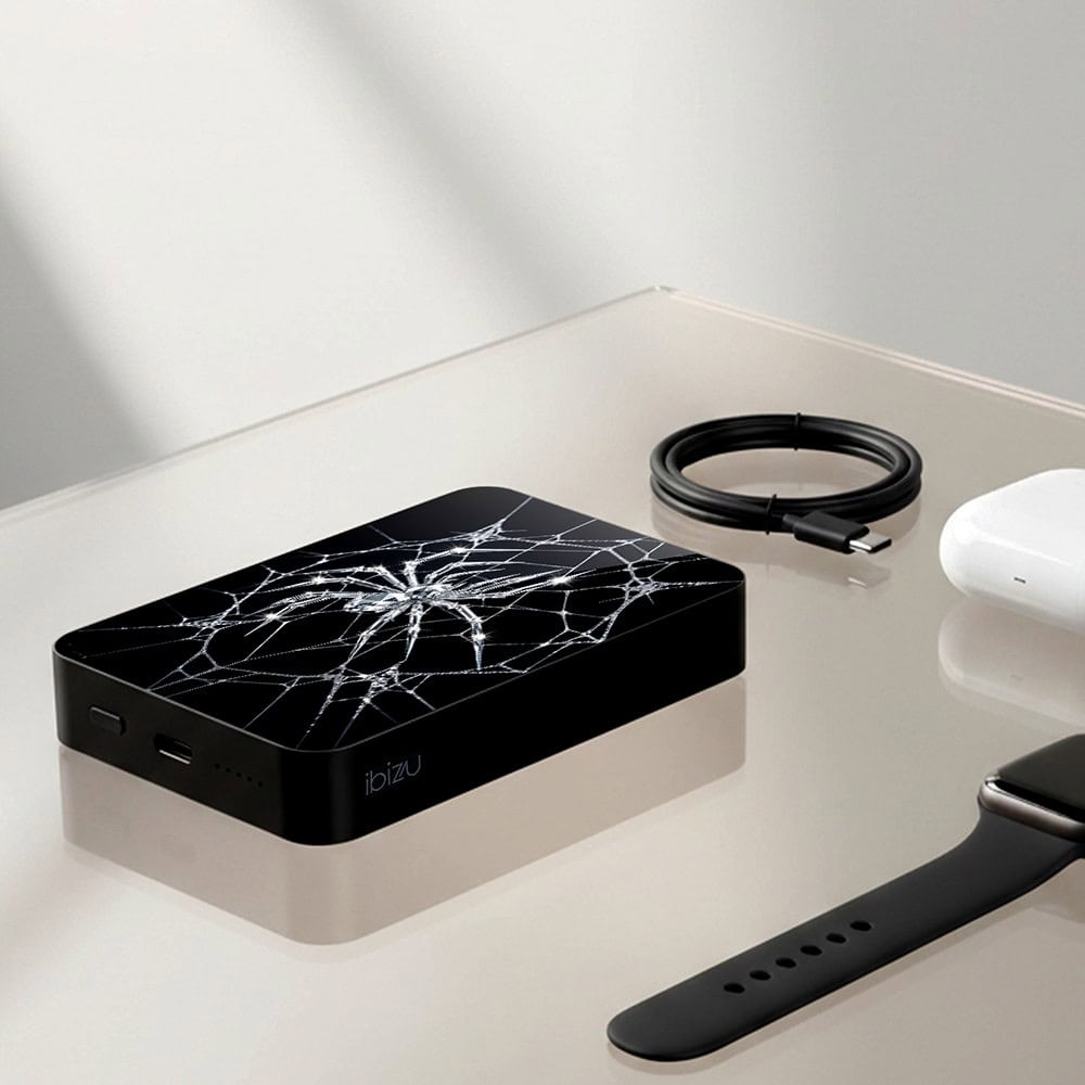 Powerbank IBIZU MagPower 10k do iPhone z MagSafe, solidny, aluminiowy, 10 000 mAh, Kryształowy pająk (8)