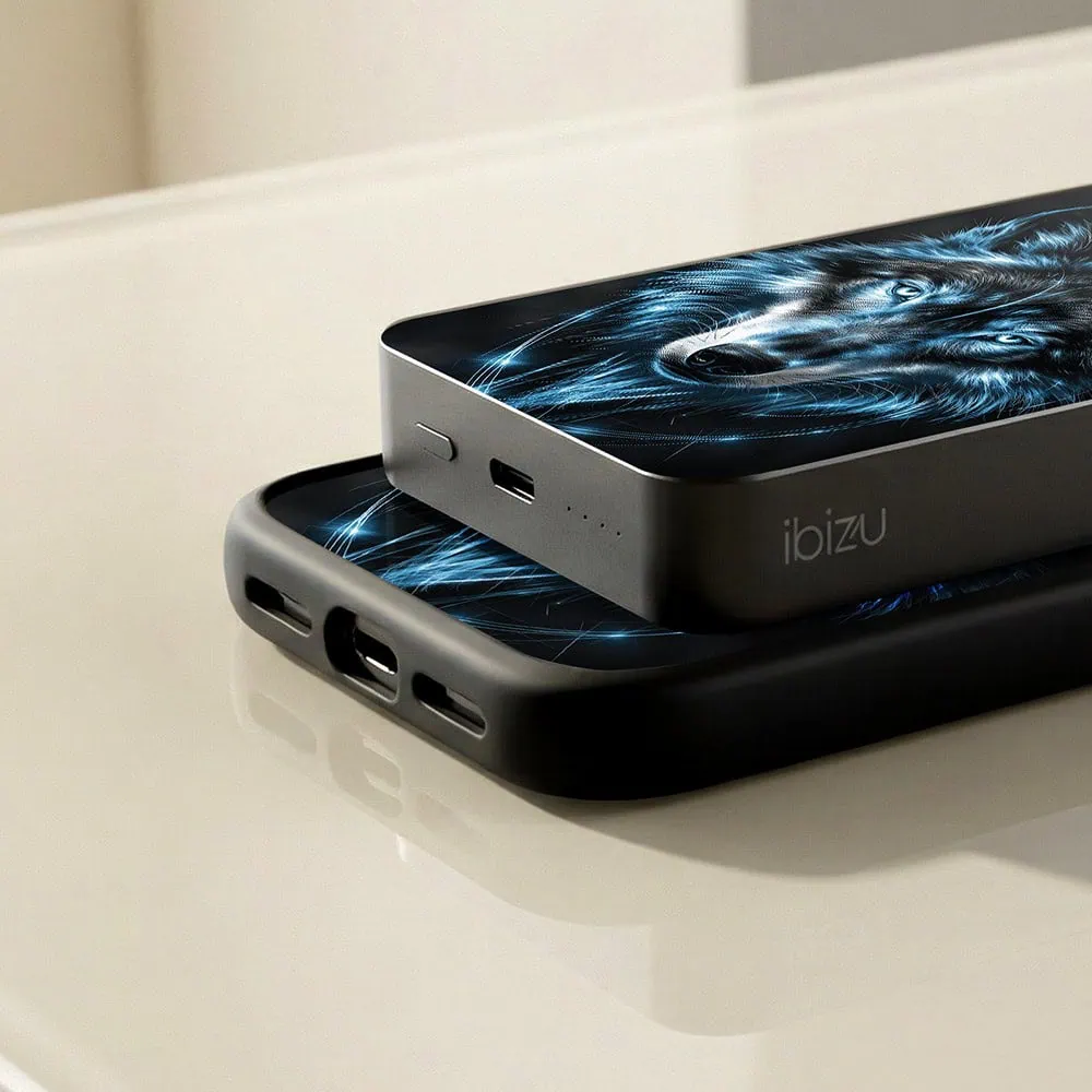 Powerbank IBIZU MagPower 10k do iPhone z MagSafe, solidny, aluminiowy, 10 000 mAh, Lodowy Wilk (8)