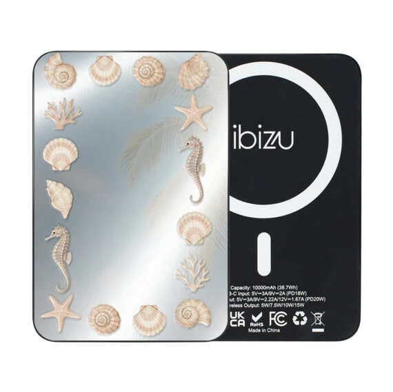 Powerbank IBIZU MagPower 10k do iPhone z MagSafe, solidny, aluminiowy, 10 000 mAh, Muszelkowe Lustro (3)